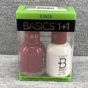 SNS Basics 1+1 Matching Gel and Nail Lacquer .5 oz Set B10